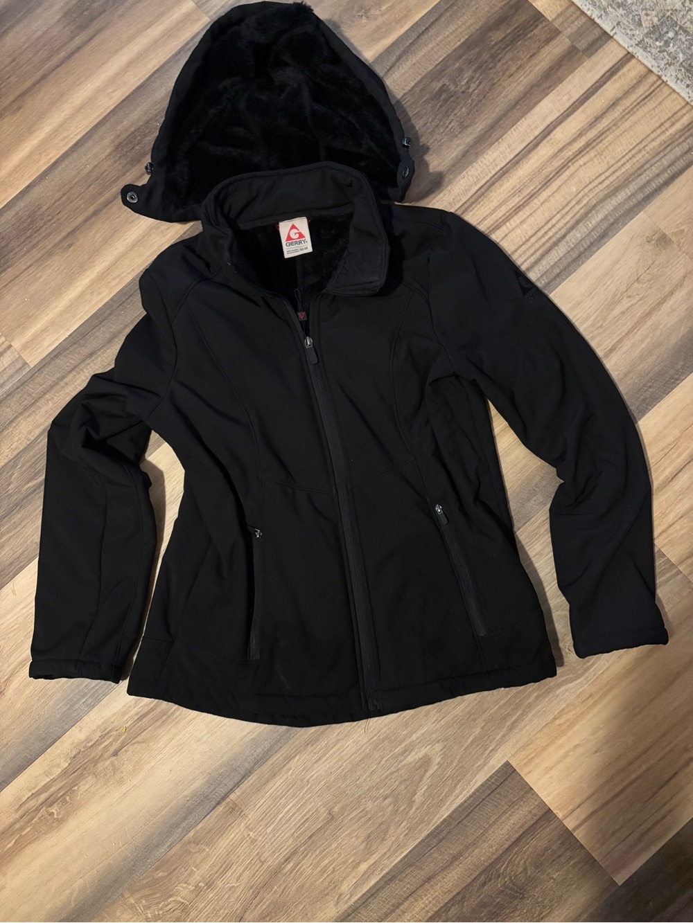 Gerry Weber Black Hooded Softshell Utility Jacket